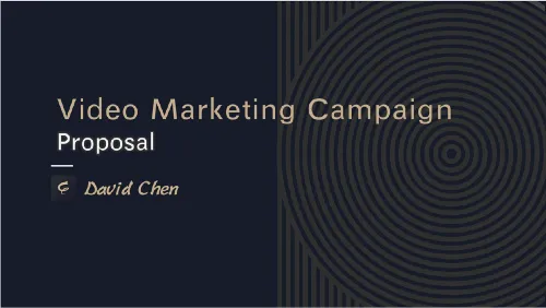 The marketing campaign proposal I designed