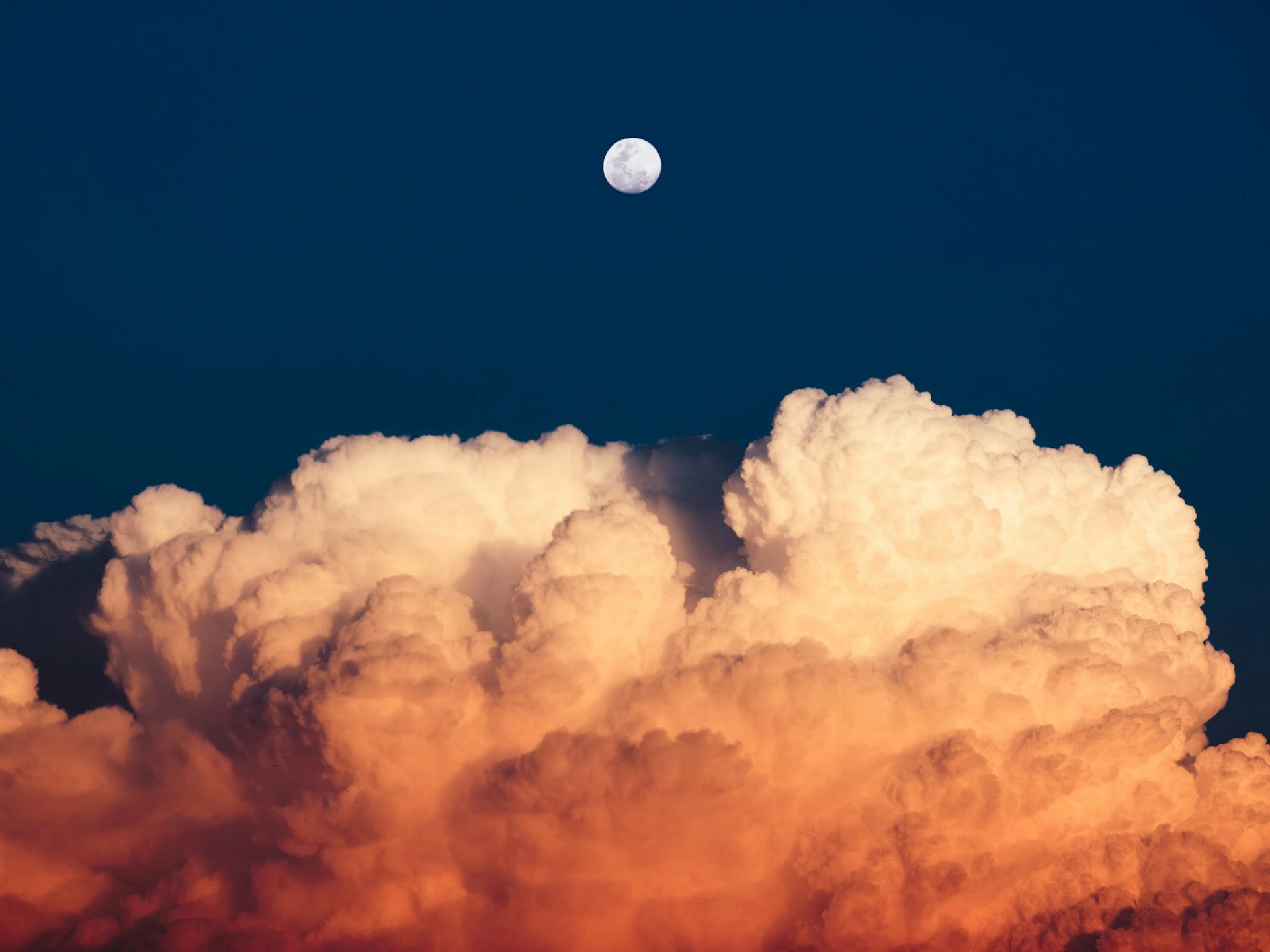 cloud and a moon