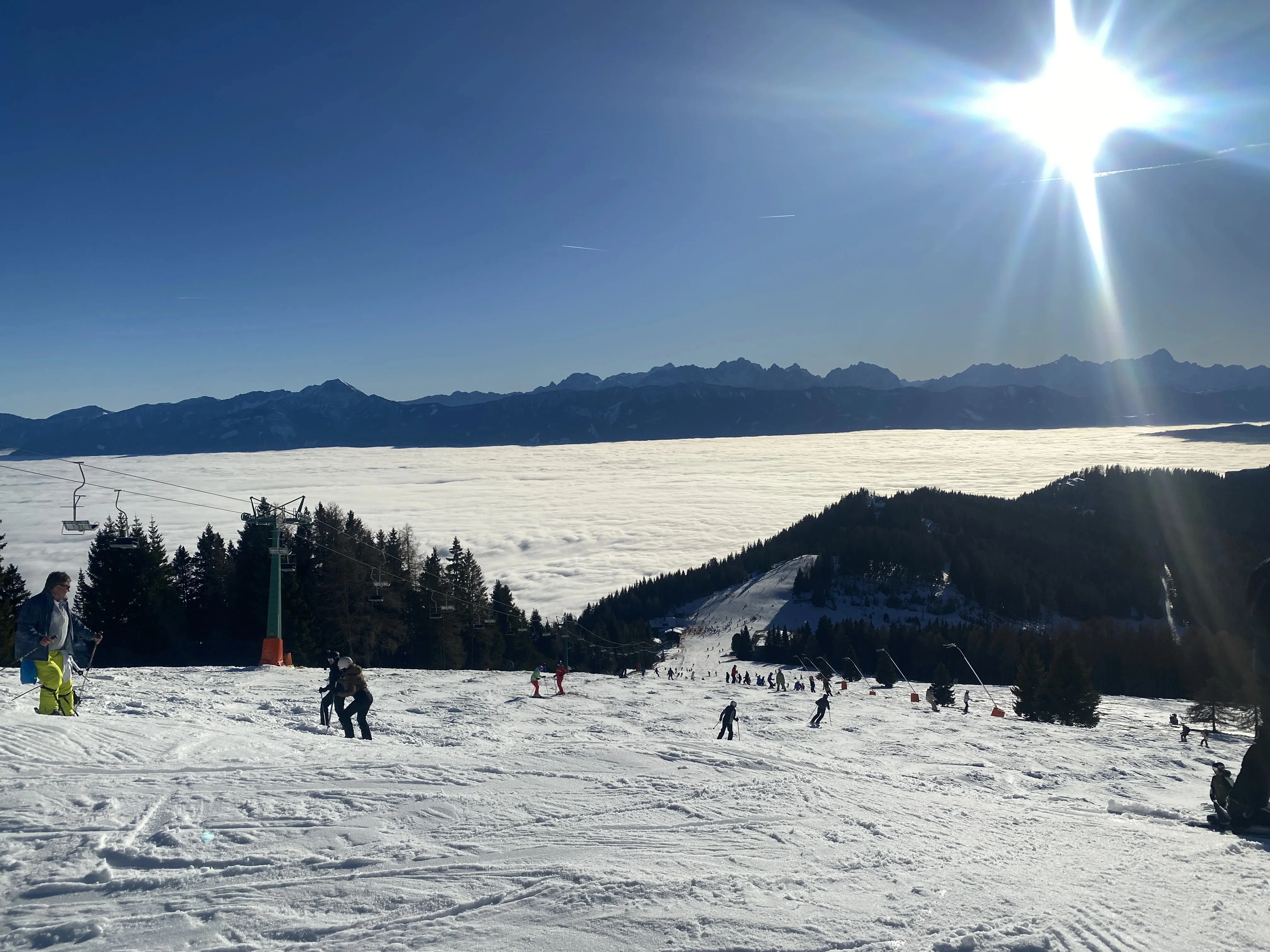 第二次滑雪,上紅色等級的雪道! 第二次滑雪,上紅色等級的雪道!